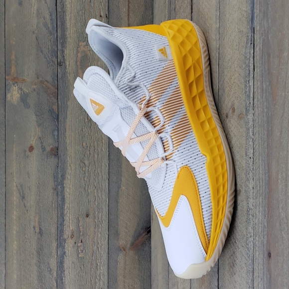 adidas SM Pro Boost Low Men's Basketball Shoes White Yellow - Picture 3 of 11